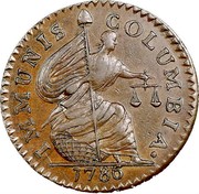 USA Immunis Columbia 1786 KM# EA27 Immune Columbia IMMUNIS COLUMBIA ∙ coin obverse USA Immunis Columbia 1786 KM# EA27 Immune Columbia IMMUNIS COLUMBIA ∙ coin obverse