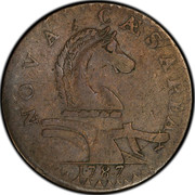 USA Nova Caesarea New Jersey 1787 KM# 13 NOVA CAESAREA coin obverse USA Nova Caesarea New Jersey 1787 KM# 13 NOVA CAESAREA coin obverse