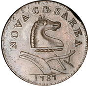 USA Nova Caesarea New Jersey 1787 KM# 12.2 NOVA CAESAREA coin obverse USA Nova Caesarea New Jersey 1787 KM# 12.2 NOVA CAESAREA coin obverse