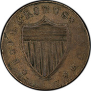 USA Nova Caesarea New Jersey 1787 KM# 13 * E * PLURIBUS * UNUM * coin reverse USA Nova Caesarea New Jersey 1787 KM# 13 * E * PLURIBUS * UNUM * coin reverse