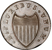 USA Nova Caesarea New Jersey 1787 KM# 12.2 * E * PLURIBUS * UNUM. * coin reverse USA Nova Caesarea New Jersey 1787 KM# 12.2 * E * PLURIBUS * UNUM. * coin reverse