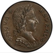 USA Nova Eborac 1787 Large Head KM# 10 Nova Eboracs NOVA EBORAC coin obverse USA Nova Eborac 1787 Large Head KM# 10 Nova Eboracs NOVA EBORAC coin obverse