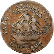USA One Cent Talbot Allum & Lee 1794 KM# Tn71.2 TALBOT ALLUM & LEE. NEW YORK ONE CENT coin reverse USA One Cent Talbot Allum & Lee 1794 KM# Tn71.2 TALBOT ALLUM & LEE. NEW YORK ONE CENT coin reverse