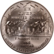 USA One Dollar 2002 Winner Olympics - Salt Lake City 2002 P KM# 336 XIX OLYMPIC WINTER GAMES UNITED STATES OF AMERICA E PLURIBUS UNUM ONE DOLLAR coin reverse USA One Dollar 2002 Winner Olympics - Salt Lake City 2002 P KM# 336 XIX OLYMPIC WINTER GAMES UNITED STATES OF AMERICA E PLURIBUS UNUM ONE DOLLAR coin reverse