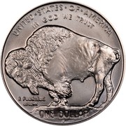 USA One Dollar American Buffalo 2001 D KM# 325 UNITED STATES OF AMERICA IN GOD WE TRUST ONE DOLLAR D E PLURIBUS UNUM coin reverse USA One Dollar American Buffalo 2001 D KM# 325 UNITED STATES OF AMERICA IN GOD WE TRUST ONE DOLLAR D E PLURIBUS UNUM coin reverse