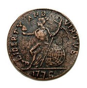 USA Penny Pine Tree 1776 KM# 18 LIBERTY AND VIRTUE coin reverse USA Penny Pine Tree 1776 KM# 18 LIBERTY AND VIRTUE coin reverse