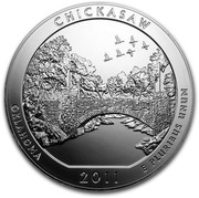 USA Quarter Dollar Chickasaw National Recreation Area Park 2011 P Vapor Blast finish KM# 517 CHICKASAW OKLAHOMA 2011 E PLURIBUS UNUM coin reverse USA Quarter Dollar Chickasaw National Recreation Area Park 2011 P Vapor Blast finish KM# 517 CHICKASAW OKLAHOMA 2011 E PLURIBUS UNUM coin reverse