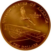 USA Ten dollars Commem First Flight Centennial 2003 P KM# 350 UNITED STATES OF AMERICA TEN DOLLARS E PLURIBUS UNUM W coin reverse USA Ten dollars Commem First Flight Centennial 2003 P KM# 350 UNITED STATES OF AMERICA TEN DOLLARS E PLURIBUS UNUM W coin reverse
