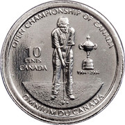 Canada 10 Cents 100th Anniversary of the Canadian Open Championship w. Divot Tool 2004 KM# 524 OPEN CHAMPIONSHIP OF CANADA 10 CENTS CANADA 1904 - 2004 OMNIUM DU CANADA coin reverse Canada 10 Cents 100th Anniversary of the Canadian Open Championship w. Divot Tool 2004 KM# 524 OPEN CHAMPIONSHIP OF CANADA 10 CENTS CANADA 1904 - 2004 OMNIUM DU CANADA coin reverse