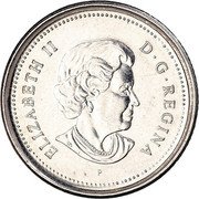 Canada 10 Cents Bluenose sailing 2005 KM# 492a ELIZABETH II D G REGINA coin obverse Canada 10 Cents Bluenose sailing 2005 KM# 492a ELIZABETH II D G REGINA coin obverse