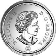 Canada 10 Cents Elizabeth II 4th portrait 2018 KM# 492 ELIZABETH II D ∙ G ∙ REGINA coin obverse Canada 10 Cents Elizabeth II 4th portrait 2018 KM# 492 ELIZABETH II D ∙ G ∙ REGINA coin obverse