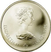 Canada 10 Dollars Field Hockey 1976 Proof KM# 112 ELIZABETH II CANADA 1976 coin obverse Canada 10 Dollars Field Hockey 1976 Proof KM# 112 ELIZABETH II CANADA 1976 coin obverse