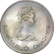 Canada 10 Dollars Football 1976 KM# 111 ELIZABETH II CANADA 1976 coin obverse Canada 10 Dollars Football 1976 KM# 111 ELIZABETH II CANADA 1976 coin obverse