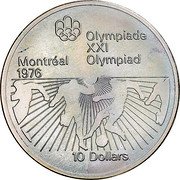 Canada 10 Dollars Football 1976 KM# 111 OLYMPIADE XXI OLYMPIAD MONTREAL 1976 10 DOLLARS coin reverse Canada 10 Dollars Football 1976 KM# 111 OLYMPIADE XXI OLYMPIAD MONTREAL 1976 10 DOLLARS coin reverse