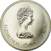 Canada 10 Dollars Head of Zeus 1974 Proof KM# 93 ELIZABETH II CANADA 1974 coin obverse Canada 10 Dollars Head of Zeus 1974 Proof KM# 93 ELIZABETH II CANADA 1974 coin obverse