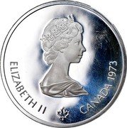 Canada 10 Dollars Map of the World 1973 Proof KM# 86.1 ELIZABETH II CANADA DATE coin obverse Canada 10 Dollars Map of the World 1973 Proof KM# 86.1 ELIZABETH II CANADA DATE coin obverse