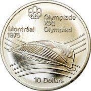 Canada 10 Dollars Olympic Velodrome 1976 Proof KM# 114 OLYMPIADE XXI OLYMPIAD MONTREAL 1976 10 DOLLARS coin reverse Canada 10 Dollars Olympic Velodrome 1976 Proof KM# 114 OLYMPIADE XXI OLYMPIAD MONTREAL 1976 10 DOLLARS coin reverse