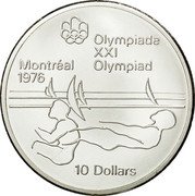 Canada 10 Dollars Sailing 1975 Proof KM# 104 OLYMPIADE XXI OLYMPIAD MONTREAL 1976 10 DOLLARS coin reverse Canada 10 Dollars Sailing 1975 Proof KM# 104 OLYMPIADE XXI OLYMPIAD MONTREAL 1976 10 DOLLARS coin reverse