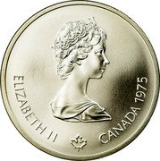 Canada 10 Dollars Shot Put 1975 Proof KM# 103 ELIZABETH II CANADA 1975 coin obverse Canada 10 Dollars Shot Put 1975 Proof KM# 103 ELIZABETH II CANADA 1975 coin obverse