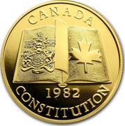 Canada 100 Dollars Patriation of the Canadian Constitution 1982 Proof KM# 137 CANADA 1982 CONSTITUTION coin reverse Canada 100 Dollars Patriation of the Canadian Constitution 1982 Proof KM# 137 CANADA 1982 CONSTITUTION coin reverse