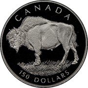 Canada 150 Dollars Bison 1997 Proof; in sets only KM# 302 CANADA 150 DOLLARS coin reverse Canada 150 Dollars Bison 1997 Proof; in sets only KM# 302 CANADA 150 DOLLARS coin reverse