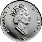 Canada 150 Dollars (Canadian lynx) KM# 268 ELIZABETH II D G REGINA 1995 coin obverse