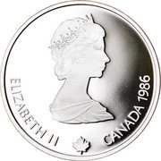 Canada 20 Dollars Hockey 1986 Proof KM# 148 ELIZABETH II CANADA 1986 coin obverse Canada 20 Dollars Hockey 1986 Proof KM# 148 ELIZABETH II CANADA 1986 coin obverse