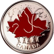 Canada 25 Cents Canada Day Coloured Coin 2002 P KM# 451a CANADA coin reverse Canada 25 Cents Canada Day Coloured Coin 2002 P KM# 451a CANADA coin reverse
