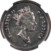 Canada 25 Cents Canada Day Coloured Coin 2003 Proof KM# 474 ELIZABETH II - D ∙ G ∙ REGINA coin obverse Canada 25 Cents Canada Day Coloured Coin 2003 Proof KM# 474 ELIZABETH II - D ∙ G ∙ REGINA coin obverse