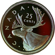 Canada 25 Cents Elizabeth II Golden Jubilee 1953-2003 Proof KM# 471 CANADA 25 CENTS H coin reverse Canada 25 Cents Elizabeth II Golden Jubilee 1953-2003 Proof KM# 471 CANADA 25 CENTS H coin reverse