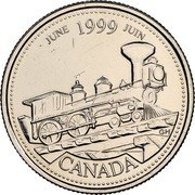 Canada 25 Cents June - From Coast to Coast 1999 KM# 347 CANADA JUNE 1999 JUIN coin reverse