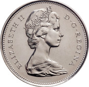 Canada 25 Cents Large Bust (1973) Proof-like set KM# 81.2 ELIZABETH II D∙G∙REGINA coin obverse Canada 25 Cents Large Bust (1973) Proof-like set KM# 81.2 ELIZABETH II D∙G∙REGINA coin obverse