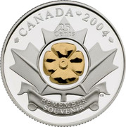 Canada 2004 Silver 25 Cents Proof Heavy Cameo