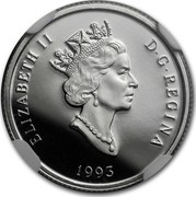 Canada 30 Dollars Arctic fox 1993 Proof; in sets only KM# 240 ELIZABETH II D ∙ G ∙ REGINA 1993 coin obverse Canada 30 Dollars Arctic fox 1993 Proof; in sets only KM# 240 ELIZABETH II D ∙ G ∙ REGINA 1993 coin obverse
