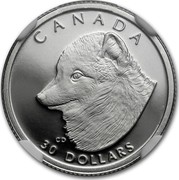 Canada 30 Dollars Arctic fox 1993 Proof; in sets only KM# 240 CANADA 30 DOLLARS CD coin reverse Canada 30 Dollars Arctic fox 1993 Proof; in sets only KM# 240 CANADA 30 DOLLARS CD coin reverse