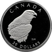 Canada 30 Dollars Falcon 1996 Proof KM# 278 CANADA 30 DOLLARS DJH coin reverse Canada 30 Dollars Falcon 1996 Proof KM# 278 CANADA 30 DOLLARS DJH coin reverse