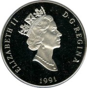 Canada 30 Dollars Snowy Owl 1991 Proof KM# 198 ELIZABETH II D∙G∙REGINA 1991 coin obverse Canada 30 Dollars Snowy Owl 1991 Proof KM# 198 ELIZABETH II D∙G∙REGINA 1991 coin obverse
