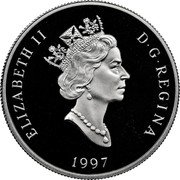 Canada 300 Dollars Bison 1997 Proof KM# 303 ELIZABETH II D G REGINA 1997 coin obverse Canada 300 Dollars Bison 1997 Proof KM# 303 ELIZABETH II D G REGINA 1997 coin obverse