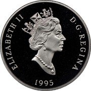 Canada 300 Dollars Canadian lynx 1995 Proof KM# 269 ELIZABETH II D G REGINA 1995 coin obverse Canada 300 Dollars Canadian lynx 1995 Proof KM# 269 ELIZABETH II D G REGINA 1995 coin obverse