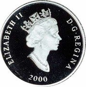 Canada 300 Dollars Pronghorn 2000 Proof KM# 408 ELIZABETH II D G REGINA 2000 coin obverse Canada 300 Dollars Pronghorn 2000 Proof KM# 408 ELIZABETH II D G REGINA 2000 coin obverse