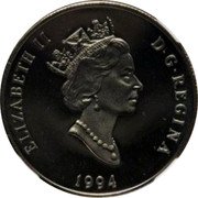 Canada 300 Dollars Sea otter 1994 Proof KM# 255 ELIZABETH II D G REGINA 1994 coin obverse Canada 300 Dollars Sea otter 1994 Proof KM# 255 ELIZABETH II D G REGINA 1994 coin obverse