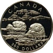 Canada 300 Dollars Sea otter 1994 Proof KM# 255 CANADA 300 DOLLARS coin reverse Canada 300 Dollars Sea otter 1994 Proof KM# 255 CANADA 300 DOLLARS coin reverse