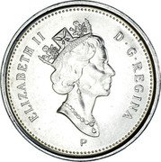 Canada 5 Cents Beaver 2003 KM# 182 ELIZABETH II D∙G∙REGINA coin obverse Canada 5 Cents Beaver 2003 KM# 182 ELIZABETH II D∙G∙REGINA coin obverse