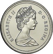 Canada 50 Cents Coat of arms SmBds 1986 KM# 75.3 ELIZABETH II D∙G∙REGINA coin obverse Canada 50 Cents Coat of arms SmBds 1986 KM# 75.3 ELIZABETH II D∙G∙REGINA coin obverse
