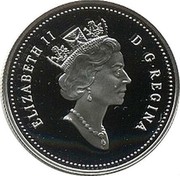 Canada 50 Cents Tolling Retriever 1997 Proof KM# 292 ELIZABETH II D∙G∙REGINA coin obverse Canada 50 Cents Tolling Retriever 1997 Proof KM# 292 ELIZABETH II D∙G∙REGINA coin obverse