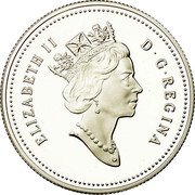 Canada 50 Cents White-tailed Ptarmigans 1995 Proof KM# 264 ELIZABETH II D. G. REGINA coin obverse Canada 50 Cents White-tailed Ptarmigans 1995 Proof KM# 264 ELIZABETH II D. G. REGINA coin obverse