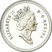 Canada 50 Cents Wood Ducklings 1996 Proof KM# 284 ELIZABETH II D.G. REGINA coin obverse