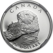 Canada 75 Dollars Sea Otter 1994 Proof; in sets only KM# 253 CANADA 75 DOLLARS coin reverse Canada 75 Dollars Sea Otter 1994 Proof; in sets only KM# 253 CANADA 75 DOLLARS coin reverse