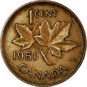 1951 Canada 1 Small Cent 