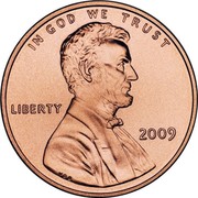 USA Cent Lincoln Bicentennial 2009 D KM# 443 IN GOD WE TRUST LIBERTY coin obverse USA Cent Lincoln Bicentennial 2009 D KM# 443 IN GOD WE TRUST LIBERTY coin obverse